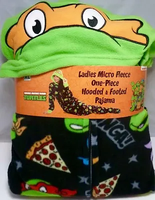 £40.32 • Buy Nickelodeon TMNT Teenage Mutant Ninja Turtles Hooded Footed Pajamas S M L Or XL