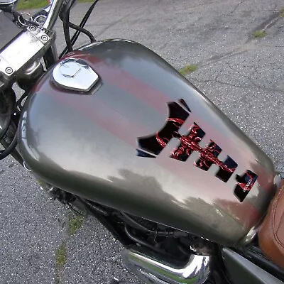 Tank Pad Fuel Tank Sticker Fish Bone Fit For Harley Touring Electra Glide • $13.70