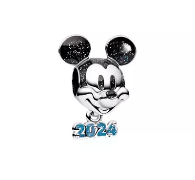 NEW SILVER PLATED Disney 2024 MICKEY MOUSE Dangle Charm • $9.99