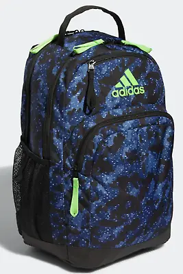 ADIDAS ADAPTIVE 19  LARGE Backpack School LAPTOP Bag Black BLUE CAMO $65 NEW • $42.95