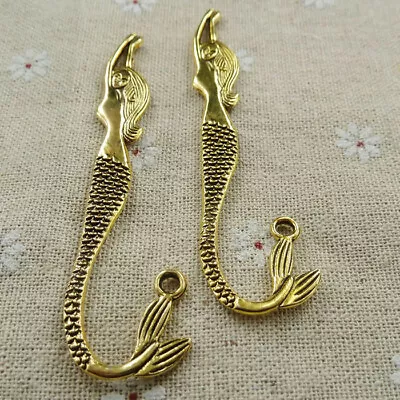 Free Ship 28 Pcs Antique Gold Mermaid Bookmarks 81x21mm L-150 • $12.69