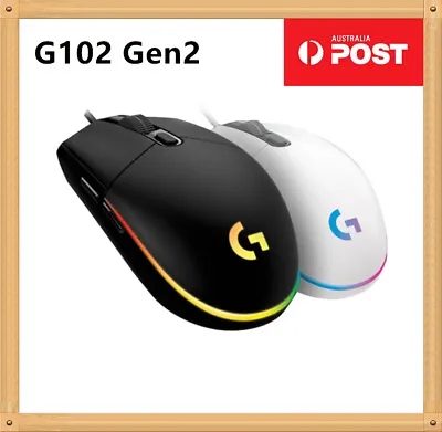 $32.90 • Buy Logitech G102 G203 GEN2 Prodigy Gaming Mouse Wired 6 Programmable 8000 DPI±