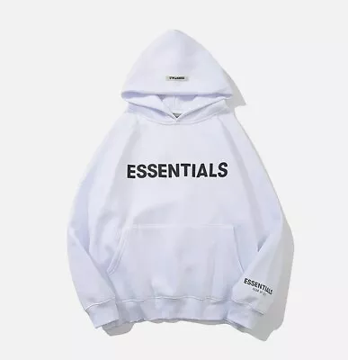 ESSENTIALS Pullover Hoodie Fleece Letter Print Sweatshirt Hoodie Fashion • $32.99