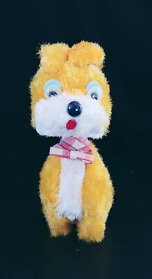 $19.92 • Buy RARE Vintage Fuzzy Orange Scruffy Dog With Plaid Bow Googly Eyes Bobble Head