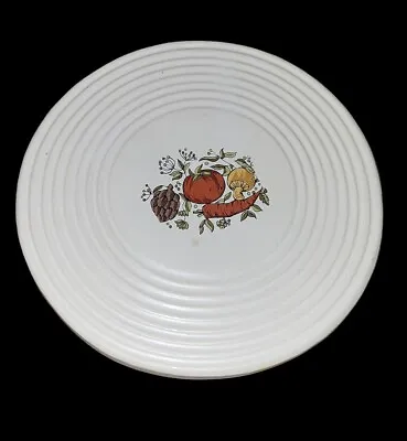 McCoy Round White Veggie Design Ceramic Trivets #1052  Boho Cottagecore Kitchen  • $12.95