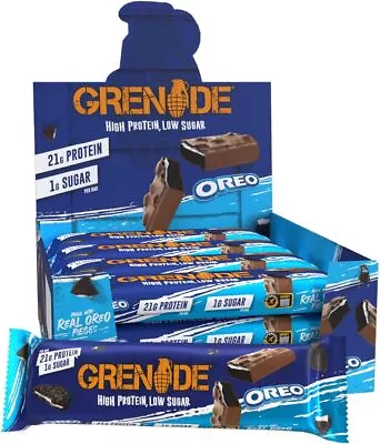 Grenade High Protein Low Sugar Bar - Oreo White 12 X 60 G • £29.99