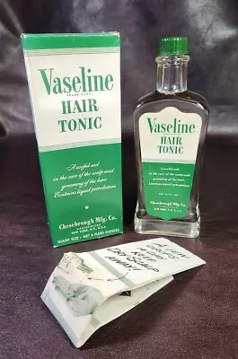 *NOS/SEALED* Vintage Vaseline Hair Tonic Giant 6 Oz Bottle W/Original Box  • $40.21