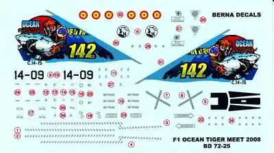 Berna Decals 1/72 SPANISH MIRAGE F1M 2008 Ocean Tiger Meet • $12.99