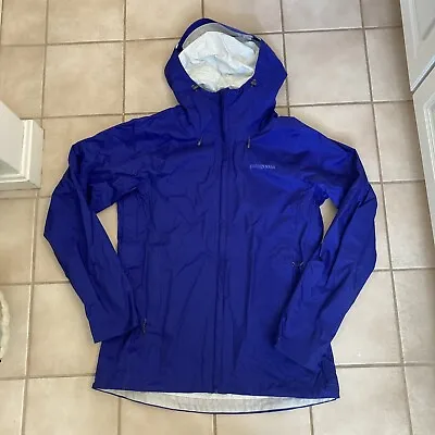 Patagonia Torrentshell Rain Jacket Women Medium H2no Waterproof Logo READ $129 • $75.77