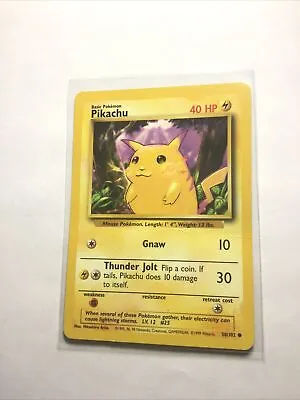 PIKACHU - 58/102 - Base Set - Pokemon Card - HP • $1.70