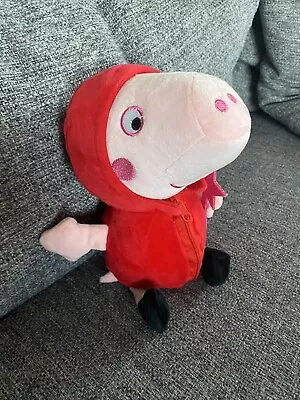 Peppa Pig In Red Hoodie ABC Kids Soft Toy • $7