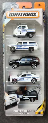 2016 Matchbox NYPD Police Rescue 5 Pack - NEW YORK POLICE DEPARTMENT Police Cars • $40