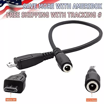 1X DC Barrel Jack To Micro-USB B Connector Adapter Power Cable 5.5x2.1mm • $3.99