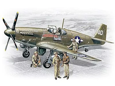 ICM48125 - ICM 1:48 - Mustang P-51B W/ USAAF Pilots/Ground Personnel • £15.74