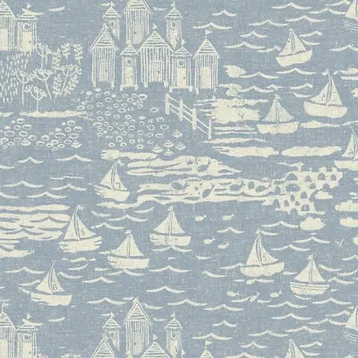 Seaside Town Delft Blue Cotton Oilcloth WIPE CLEAN PVC TABLECLOTH • £15.99