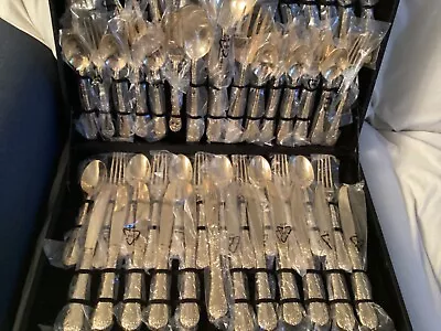 Rodgers Son Gold Plated Flatware 63 Pieces  Never Used  • $40