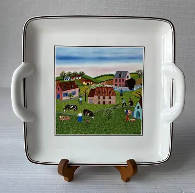 VILLEROY & BOCH - Square Handled Cake Plate - 9  *Free Domestic Shipping* • $55