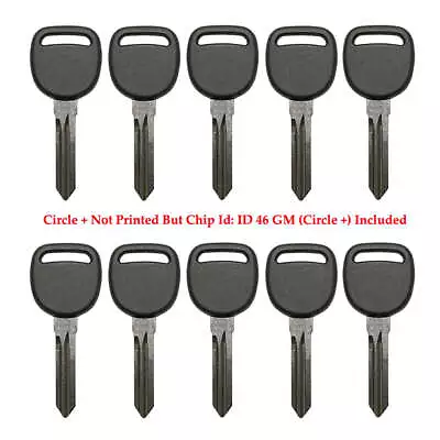 $27.74 • Buy New Uncut Chipped Transponder Key Replacement For GM Circle+ Z Keyway (10 Pack)