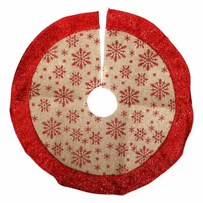 Christmas Christmas Tree Skirt 18 In. Snowflakes W • $6.99