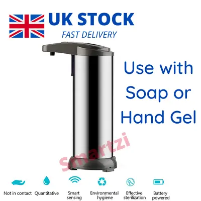 Automatic Sensor Hand Soap Or Gel Dispenser Contact Less Office Accessories • £19.99