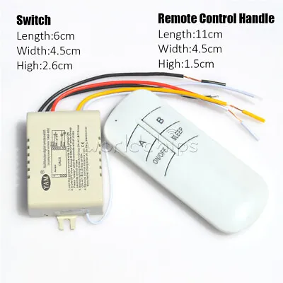 1/2/3/4 Way 220V Wireless Remote Control Switch Light Lamp Receiver Transmitter • $11.27
