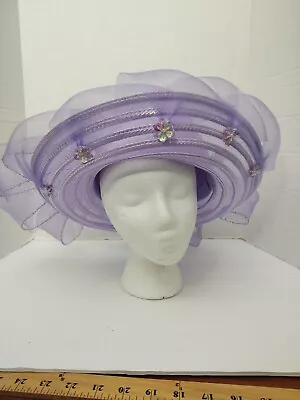 Vintage Women's Lavender Purple Fashion Church Wedding Hat Easter • $35