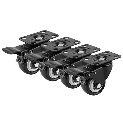 £11.19 • Buy 4 X Heavy Duty Swivel Castor Wheels Trolley 50mm Furniture Casters Rubber 200kg