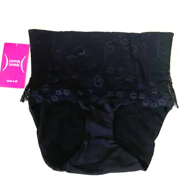 NEW YUMMIE TUMMIE PANTY Underwear Supper SHAPER  Size S Black Lace • £14.99