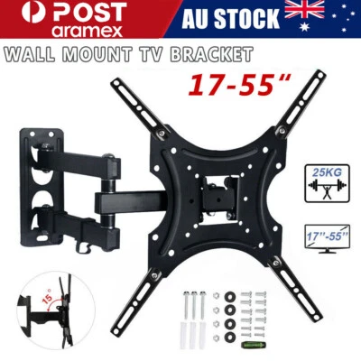 $15.99 • Buy Full Motion TV Wall Mount Bracket Swivel Tilt 32 37 40 42 50 52 55 Inch LED LCD