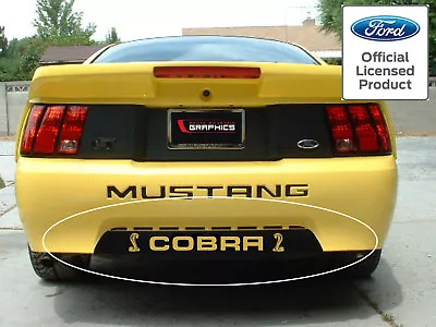 99-04 Ford Mustang Rear Lower Bumper Insert With Cobra Decal Graphics Vinyl  • $14.99