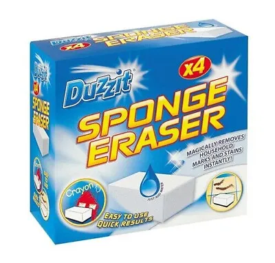 DUZZIT Sponge Magic Eraser Multipurpose  4 Pcs/box • £3.99