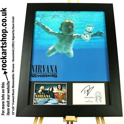 Nirvana SIGNED DAVE GROHL Nevermind Vinyl LP Autographed Framed Grunge WorldShip • $532.38