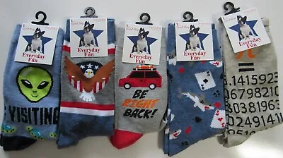 Mens Everyday Fun Casual Dress Socks 8-12 Nwt • $7