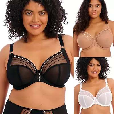 Elomi Matilda Bra Underwired Sheer Plunge 9800 Non-padded DD To K Cups! • £35.60