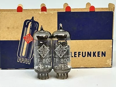 Ef800 Telefunken Tube Matched Pair Preamp Tubes Germany Miktek Cv4 Mk9 Microphon • $199