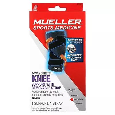 Mueller Sports Medicine 4 Way Stretch Knee Support With Straps SM/MD • $16.98