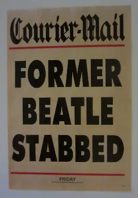 Former Beatle Stabbed (the Beatles) Original Instore A2 Promo Poster • $55