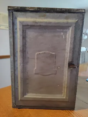 Vintage Galvanized  Rustic Farmhouse Metal Pie Cake Safe Cabinet Bread Box • $90