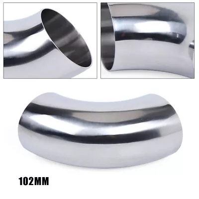 4 Inch High Quality 90 Degree Bend Elbow Exhaust Pipe SS304 Stainless Steel NEW • $20.73