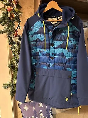 NEW WOT U.S. Ski Team Spyder Jacket Blue Camo Men’s Large • $199.99