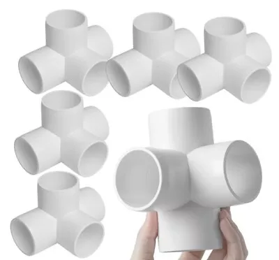 4Way Elbow PVC Pipe Fittings Connector For 1-1/2Inch PVC Pipe 6Pack • $42.99