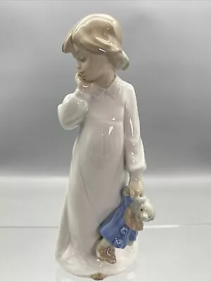 Vintage NAO By Lladro #1108 “My Rag Doll” Sleepy Girl W/ Clown Rag Doll 1989 • $69.99