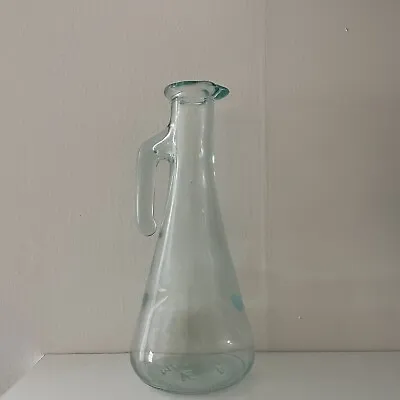 Vintage Green Tint Mod. Dep. Italy 250 ML 8.4OZ Oil Vinegar Decanter • $8