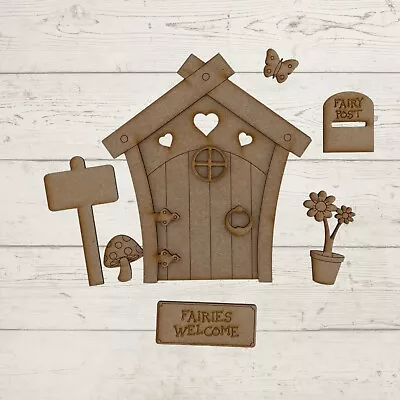 £4.95 • Buy MDF 13cm Wooden Fairy Door Elf Craft Blank Ready To Decorate Kit Fairy BH