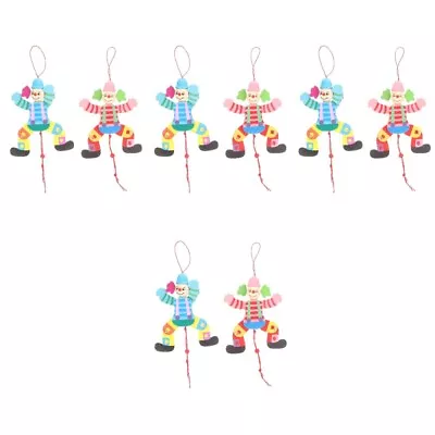  8 Pcs Marionette Puppets For Kids Funny Clown Craft Pull Line Toy Cartoon • £20.18