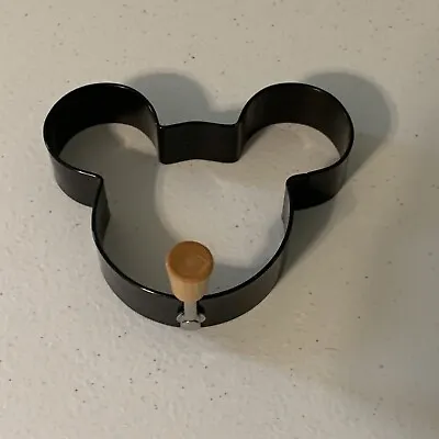 Disney Mickey Mouse Egg - Pancake Ring Mold Metal Wood Handle • $9.99