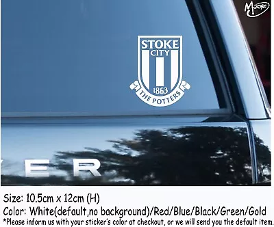 Stoke City Car Sicker Reflective England Football Decals Stickers Best Gifts • $8.99