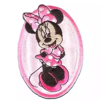 Disney Iron-On Patch: Minnie Mouse Standing W/Pink Polka Dots New Free Shipping • $6