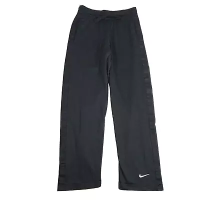 Nike Track Pants Black Polyester Men's Small Elastic 30  Inseam Unlined Gym Tie • $19.99