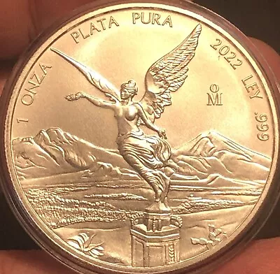 MEXICO 1 Onza Ounce 2022 0.999 Silver Nice Crown  • $40